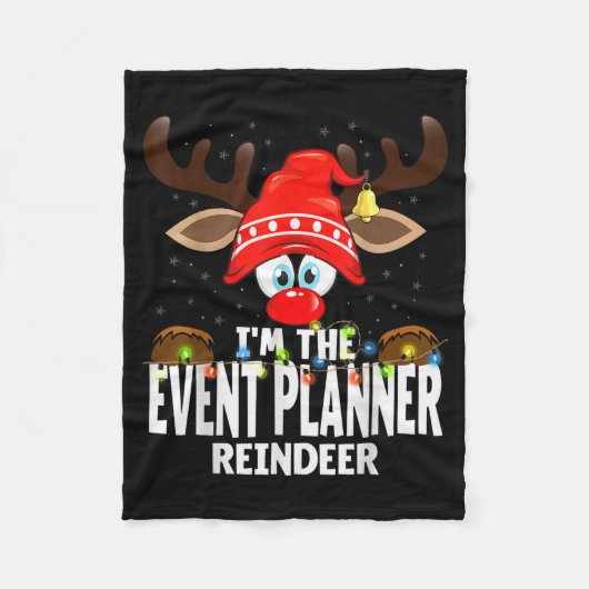 Christmas Matching I'm The Event Planner Reindeer Fleece Deken (Voorkant)