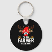 Christmas Matching I'm The Farmer Reindeer  Sleutelhanger (Voorkant)