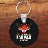 Christmas Matching I'm The Farmer Reindeer  Sleutelhanger (Voorkant)