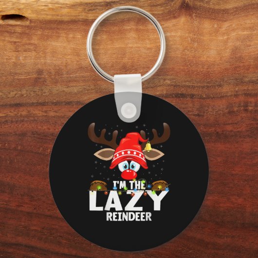 Christmas Matching I'm The Lazy Reindeer Sleutelhanger (Voorkant)