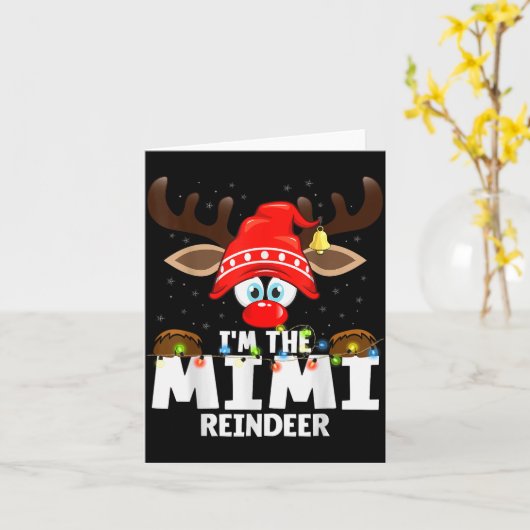 Christmas Matching I'm The Mimi Reindeer Kaart (Gele Bloem)