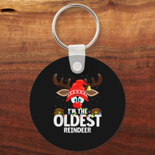 Christmas Matching I'm The Oldest Reindeer  Sleutelhanger (Voorkant)