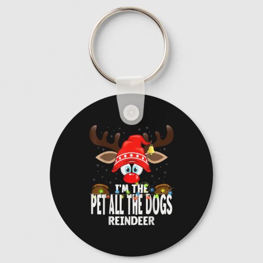Christmas Matching I'm The Pet All The Dogs Reinde Sleutelhanger (Voorkant)