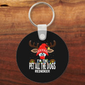 Christmas Matching I'm The Pet All The Dogs Reinde Sleutelhanger (Voorkant)