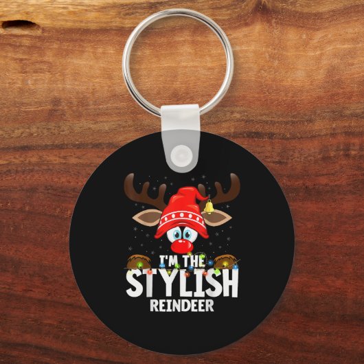 Christmas Matching I'm The Stylish Reindeer  Sleutelhanger (Voorkant)
