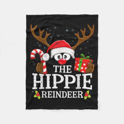 Christmas Matching The Hipe Reindeer Family  Fleece Deken (Voorkant)