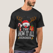 Christmas Matching The Know It All Reindeer Family T-shirt (Voorkant)