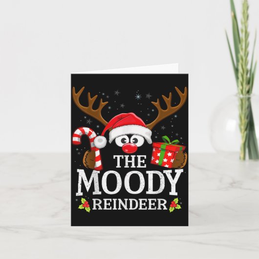 Christmas Matching The Moody Reindeer Family  Kaart (Voorkant)