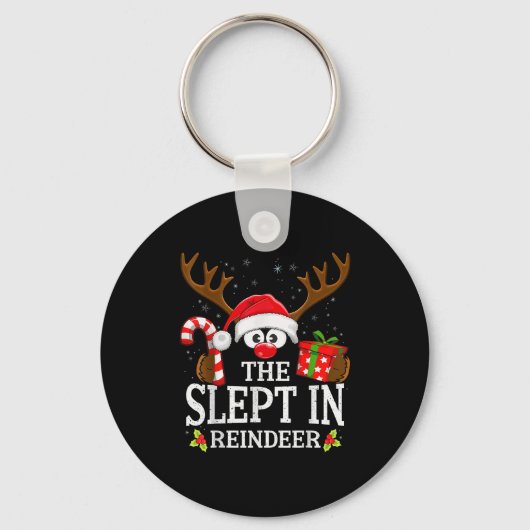 Christmas Matching The Slept In Reindeer Family Sleutelhanger (Voorkant)