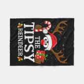 Christmas Matching The Tipsy Reindeer Family Fleece Deken (Voorkant (Horizontaal))