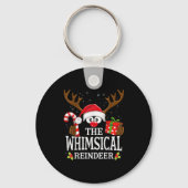 Christmas Matching The Whimsical Reindeer Family Sleutelhanger (Voorkant)
