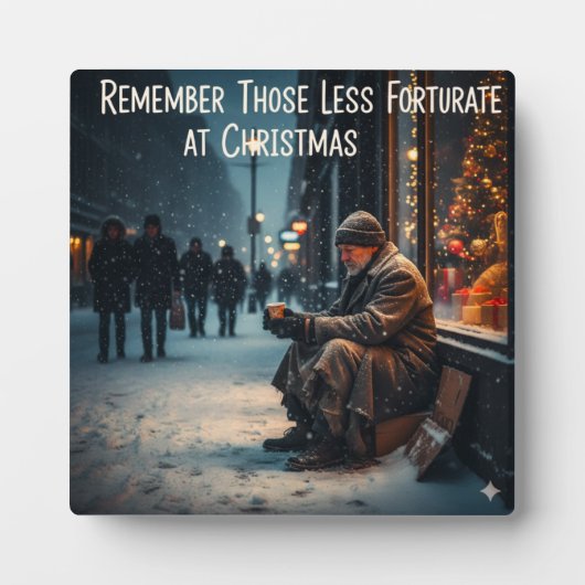 CHRISTMAS MEANING PICTURE REMEMBER THE POOR FOTOPLAAT (Voorkant)