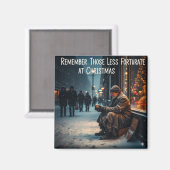 CHRISTMAS MEANING PICTURE REMEMBER THE POOR MAGNEET (Voorkant / Achterkant)