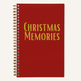 "Christmas Memories" Red & Gold Christmas Journal Notitieboek