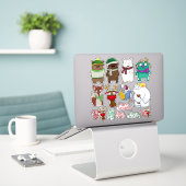 Christmas Menagerie Sticker Sheet (Ordinateur portable sur le bureau)