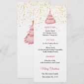 Christmas Menu Invitation, Christmas Dinner Kaart (Voorkant / Achterkant)