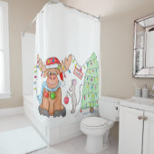 Christmas - Merry Christ-Moose! Douchegordijn (In situ)