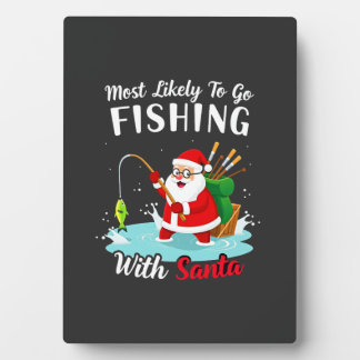 Christmas Merry Christmas For Gift Fishing Santa Fotoplaat