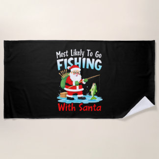 Christmas Merry Christmas For Gift Fishing Santa ( Strandlaken