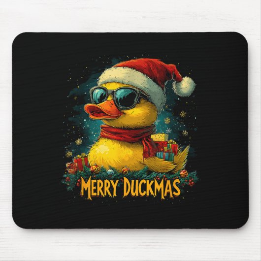 Christmas Merry Duckmas Funny Quackmas Pajama Duck Muismat (Voorkant)