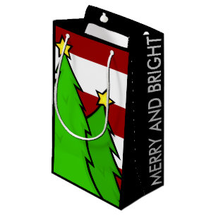 CHRISTMAS MERRY EN BRIGHT SMALL GIFT BAG KLEIN CADEAUZAKJE