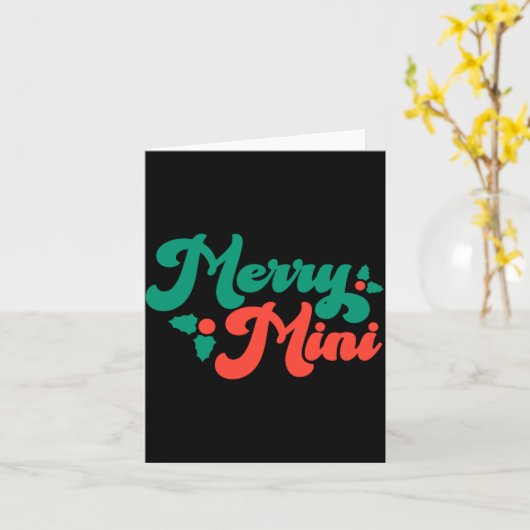 Christmas Merry Mini Cute Modern Tygraphy Script B Kaart (Gele Bloem)
