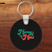 Christmas Merry Mini Cute Modern Tygraphy Script B Sleutelhanger (Voorkant)