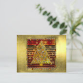 Christmas Metal Tree Feestdagenkaart (Staand voorkant)