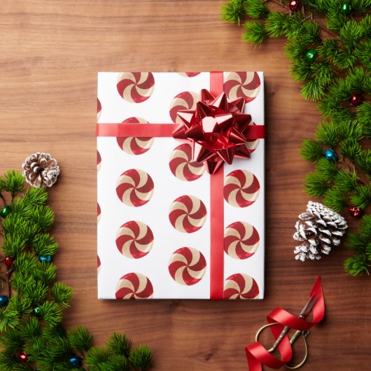 Christmas mint Candy Cane Cadeaupapier (Feestdagen Geschenken)
