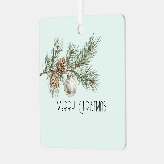 Christmas Mint Pine Cones Branch en Ornament (Voorkant links)