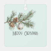 Christmas Mint Pine Cones Branch en Ornament (Voorkant)