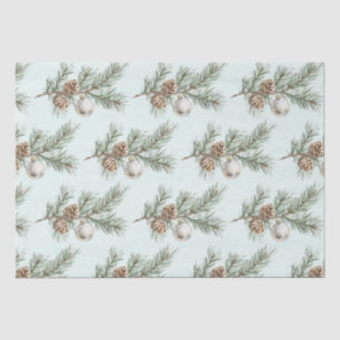 Christmas Mint Pine Cones Branch Ornament Tissuepapier