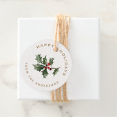 Christmas Mistletoe Familienaam Gift Bedankjes Labels (In situ)