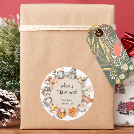 Christmas Mix Element Gift Sticker (Feestdagen)