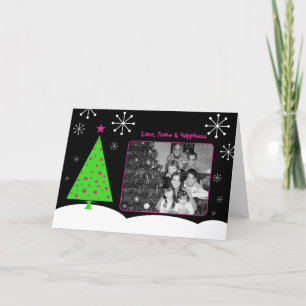 Christmas Mod Tree Wenskaart Feestdagen Kaart