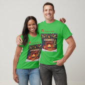 Christmas Mode ON Cozy Fireplace Holiday T-Shirt (Unisexe)