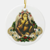 Christmas monkey keramisch ornament (Voorkant)