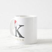 Christmas Monogram Mug Koffiemok (Voorkant links)
