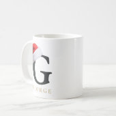 Christmas Monogram Mug Koffiemok (Voorkant links)