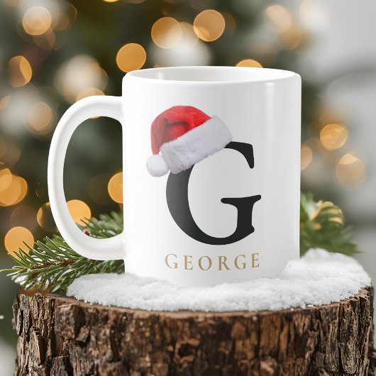 Christmas Monogram Mug Koffiemok