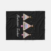 Christmas Montessori Teacher Xmas Tree Teaching Sc Fleece Deken (Voorkant (Horizontaal))