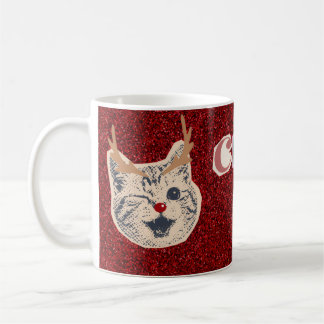 Christmas Mood Cat Mug | Cute Smiling Cat Christma