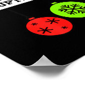 Christmas Moody &amp; Uptight Funny Xmas Holiday S Poster (Hoek)