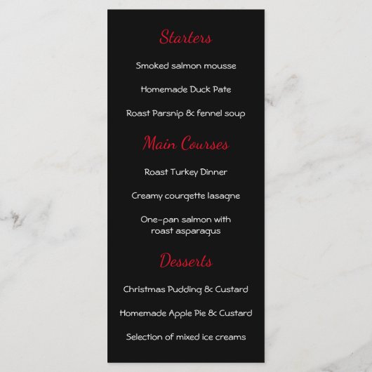 Christmas Moon Vous Souhaite Un Joyeux Menu Noël (Dos)