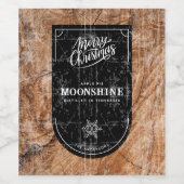 Christmas Moonshine Eten en Drinken Label Set Wijn Etiket (Enkel label)