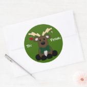 Christmas Moose Gift Label (Envelop)