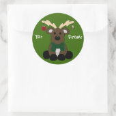 Christmas Moose Gift Label (Tas)