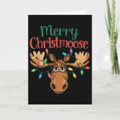 Christmas Moose Merry Christmoose Men Women Kaart (Voorkant)