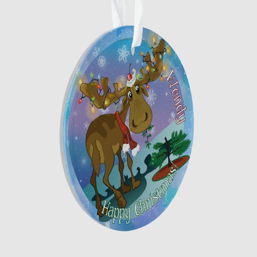 Christmas Moose Ornament (voorkant)