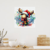 Christmas Moose Poster (Keuken)
